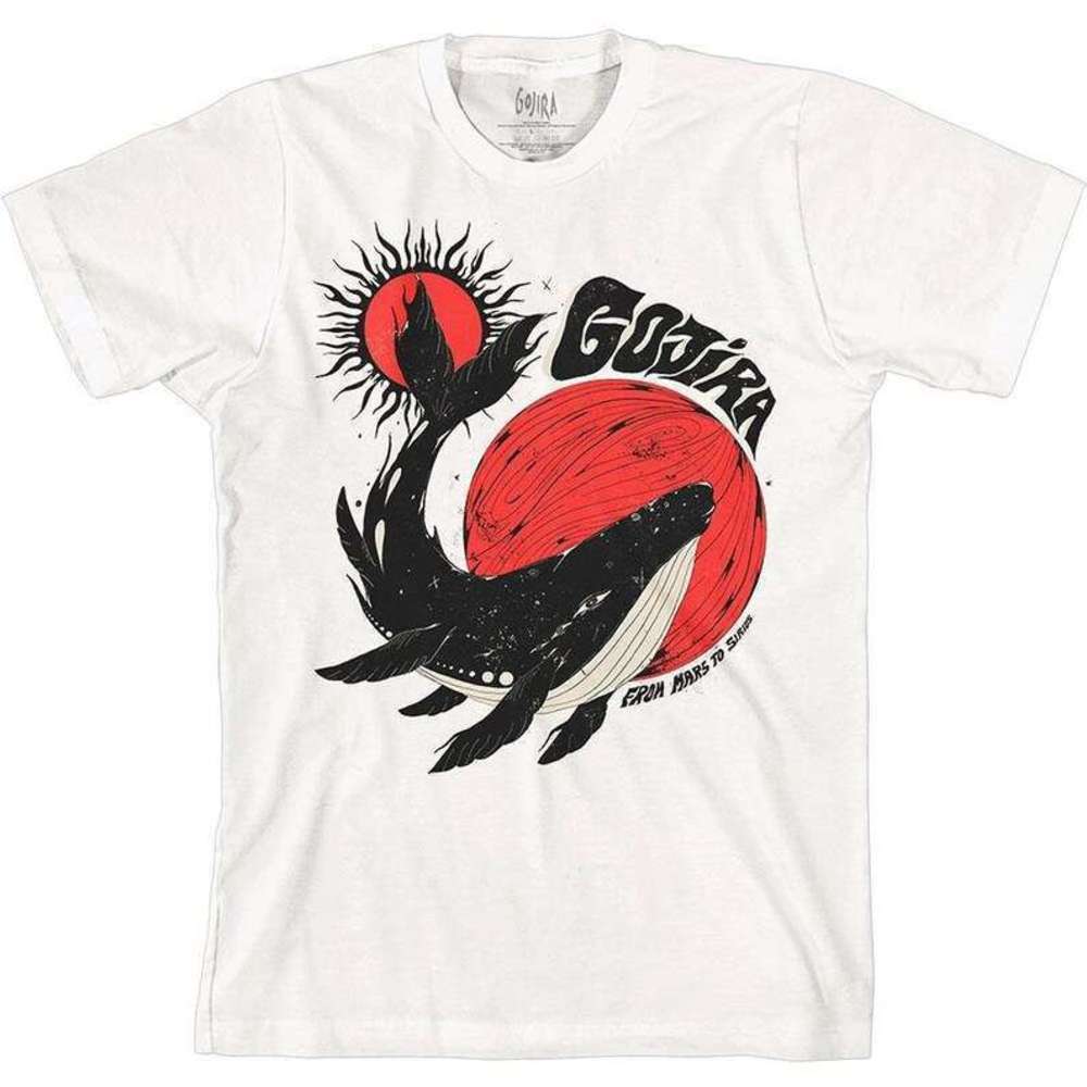 Gojira Whale Art Progressive Metal Band Graphic T-Shirt